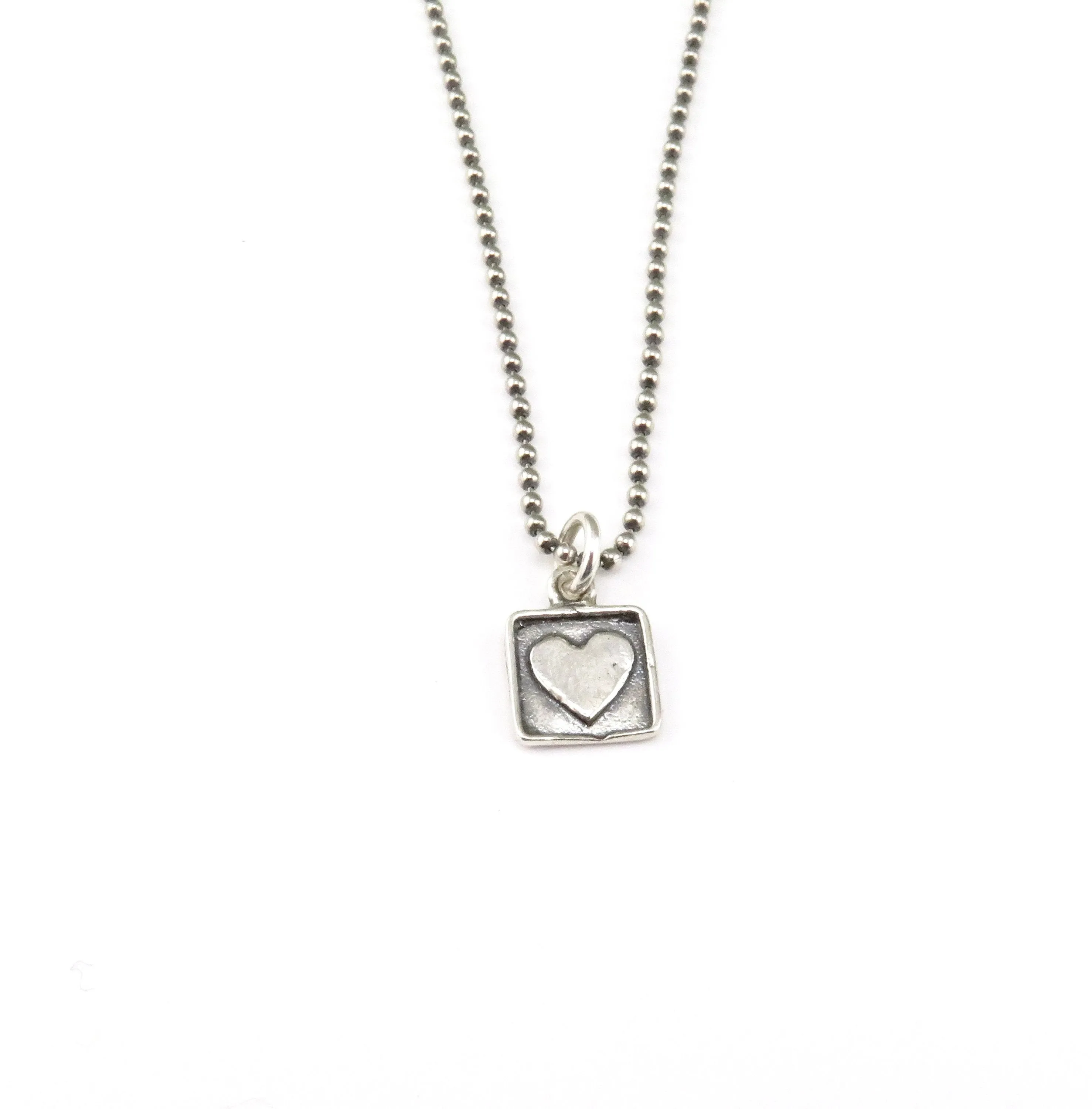 Little Framed Heart Necklace