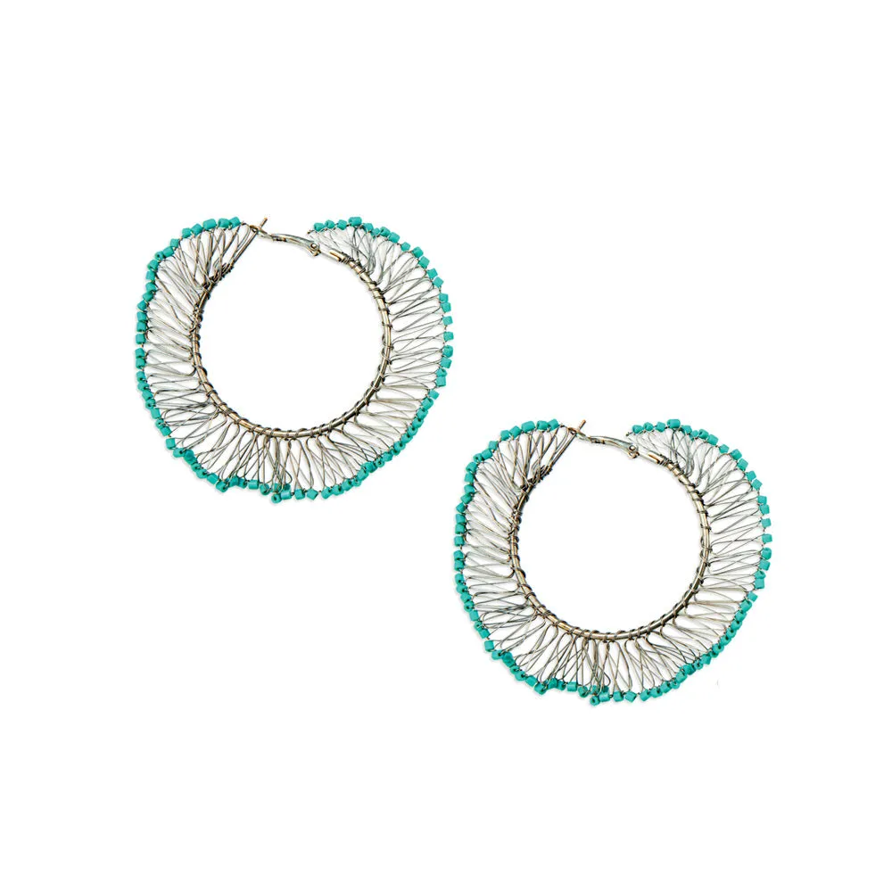 Loop Weaver Wire Hoop Earrings