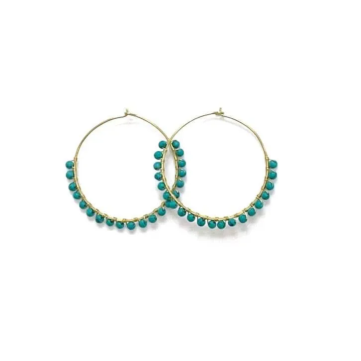 Luni Hoops in Turquoise