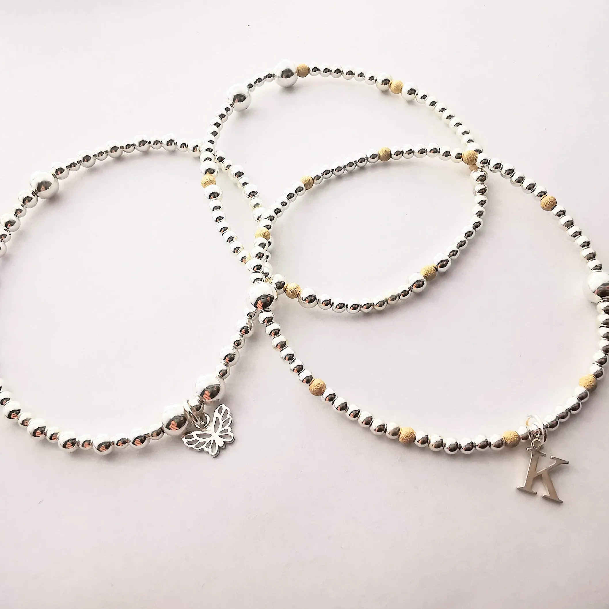 Maison Stack - Sterling Silver Bead Bracelet Collection