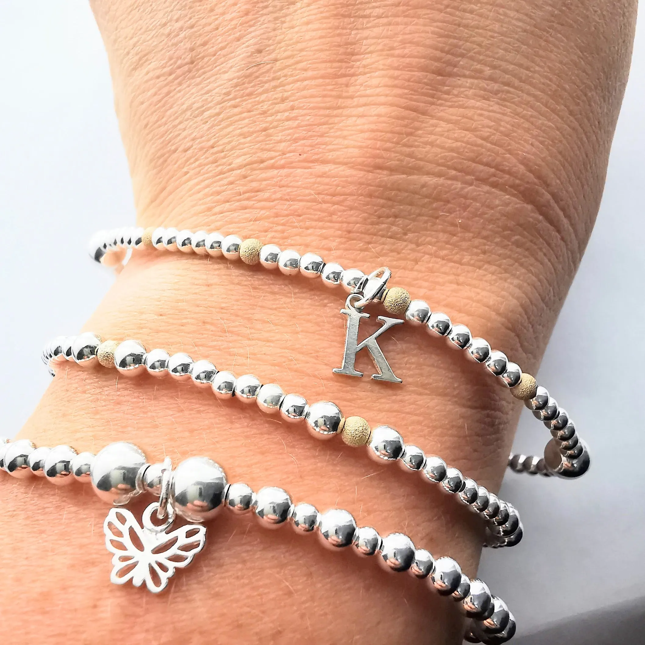 Maison Stack - Sterling Silver Bead Bracelet Collection