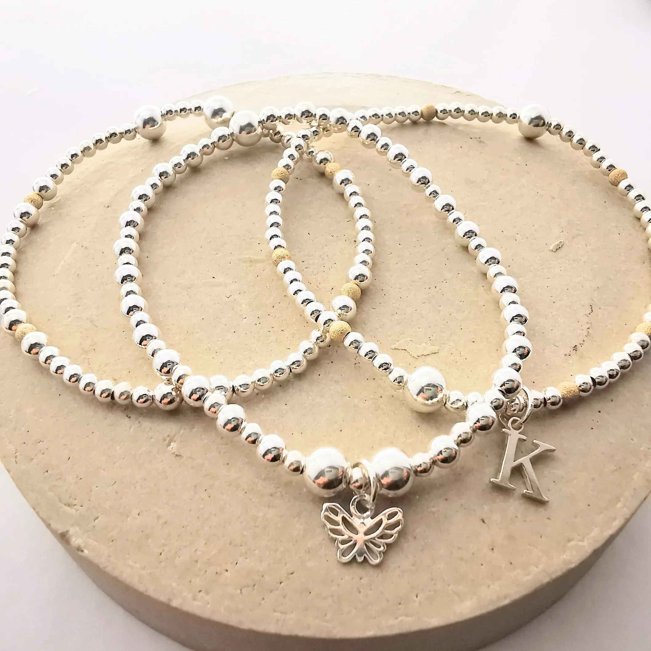 Maison Stack - Sterling Silver Bead Bracelet Collection