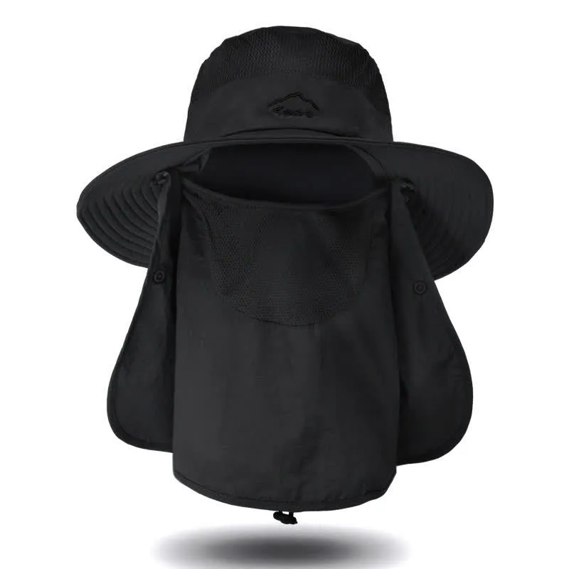 Men's Detachable Face Mask Hiking Bucket Hat