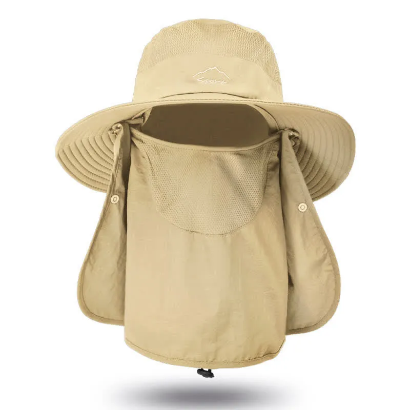 Men's Detachable Face Mask Hiking Bucket Hat