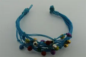 multistrand bell bracelet - turquoise