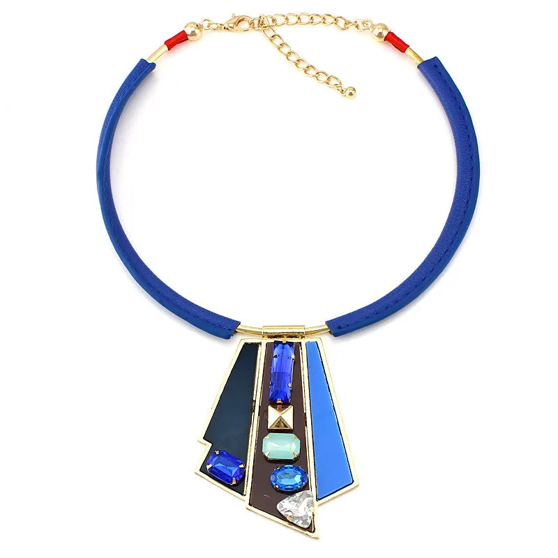 New Arrival Geometry Acrylic Necklaces & Pendants Unique Women Maxi Collar Statement Necklace Jewelry Accessories