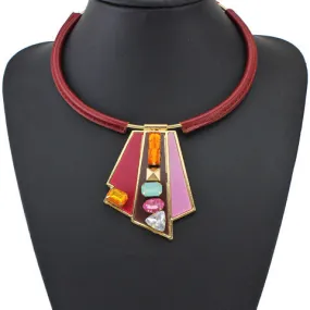 New Arrival Geometry Acrylic Necklaces & Pendants Unique Women Maxi Collar Statement Necklace Jewelry Accessories