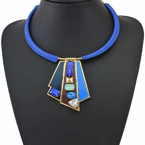 New Arrival Geometry Acrylic Necklaces & Pendants Unique Women Maxi Collar Statement Necklace Jewelry Accessories