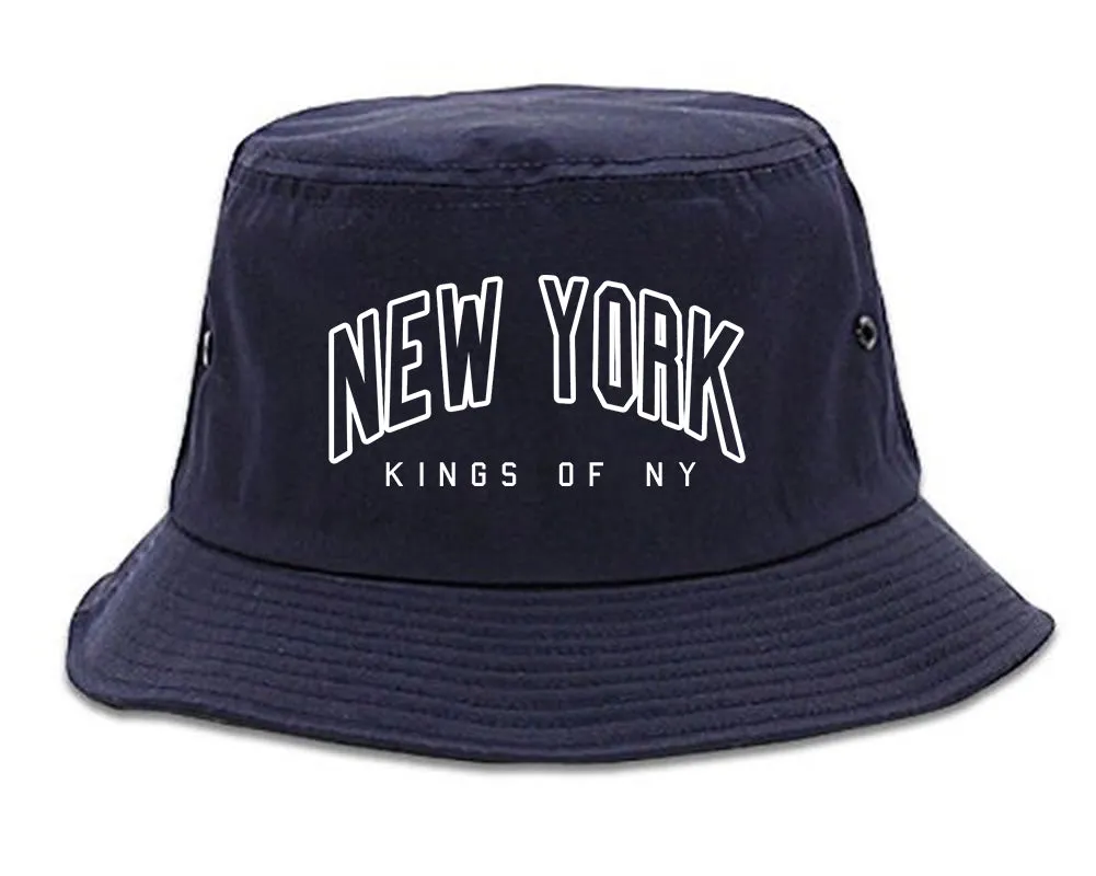 New York Blue And Orange Mens Bucket Hat