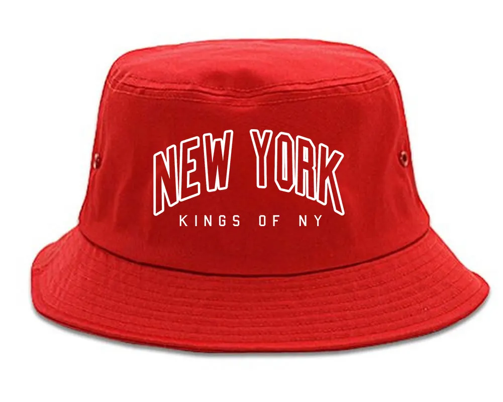 New York Blue And Orange Mens Bucket Hat