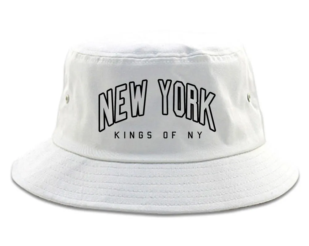 New York Blue And Orange Mens Bucket Hat