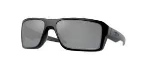 Oakley Mens Double Edge Matte Black Frames - Prizm Black Lens - Polarized Sunglasses