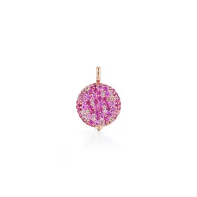 OC X WF 18K MEDIUM PINK SAPPHIRE PEBBLE LOCKET