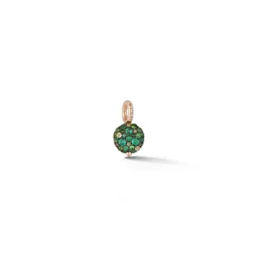 OC X WF 18K SMALL GREEN EMERALD AND TSAVORITE PEBBLE LOCKET