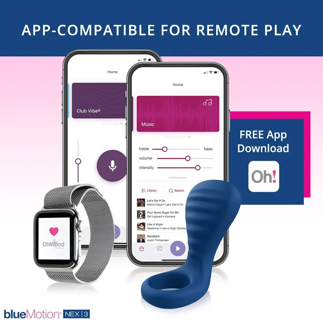 OhMiBod NEX3 BlueMotion Vibrating C-Ring