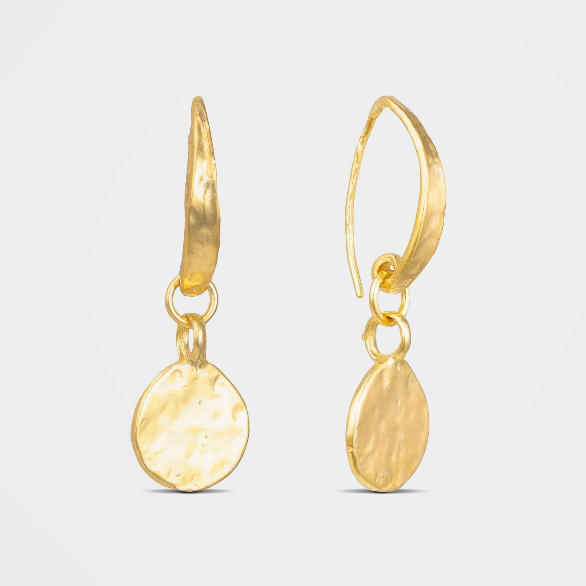 Organic Moon Earrings, Daira - Gold | By Lunar James