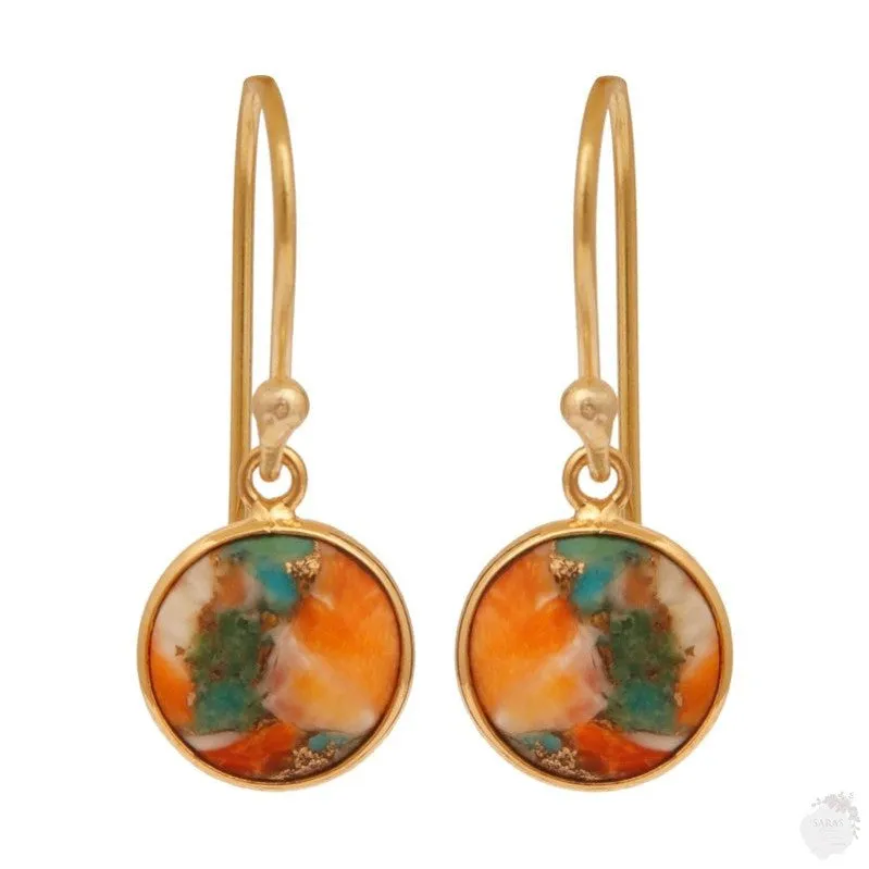 Oyster Copper Turquoise Earring