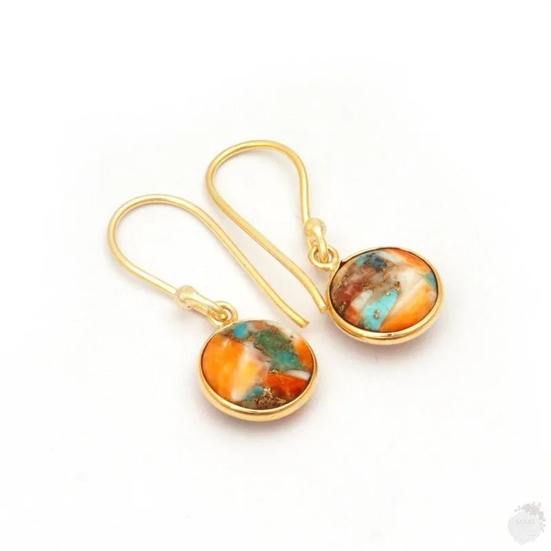 Oyster Copper Turquoise Earring