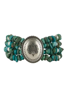 Paige Wallace Turquoise Concho Bracelet