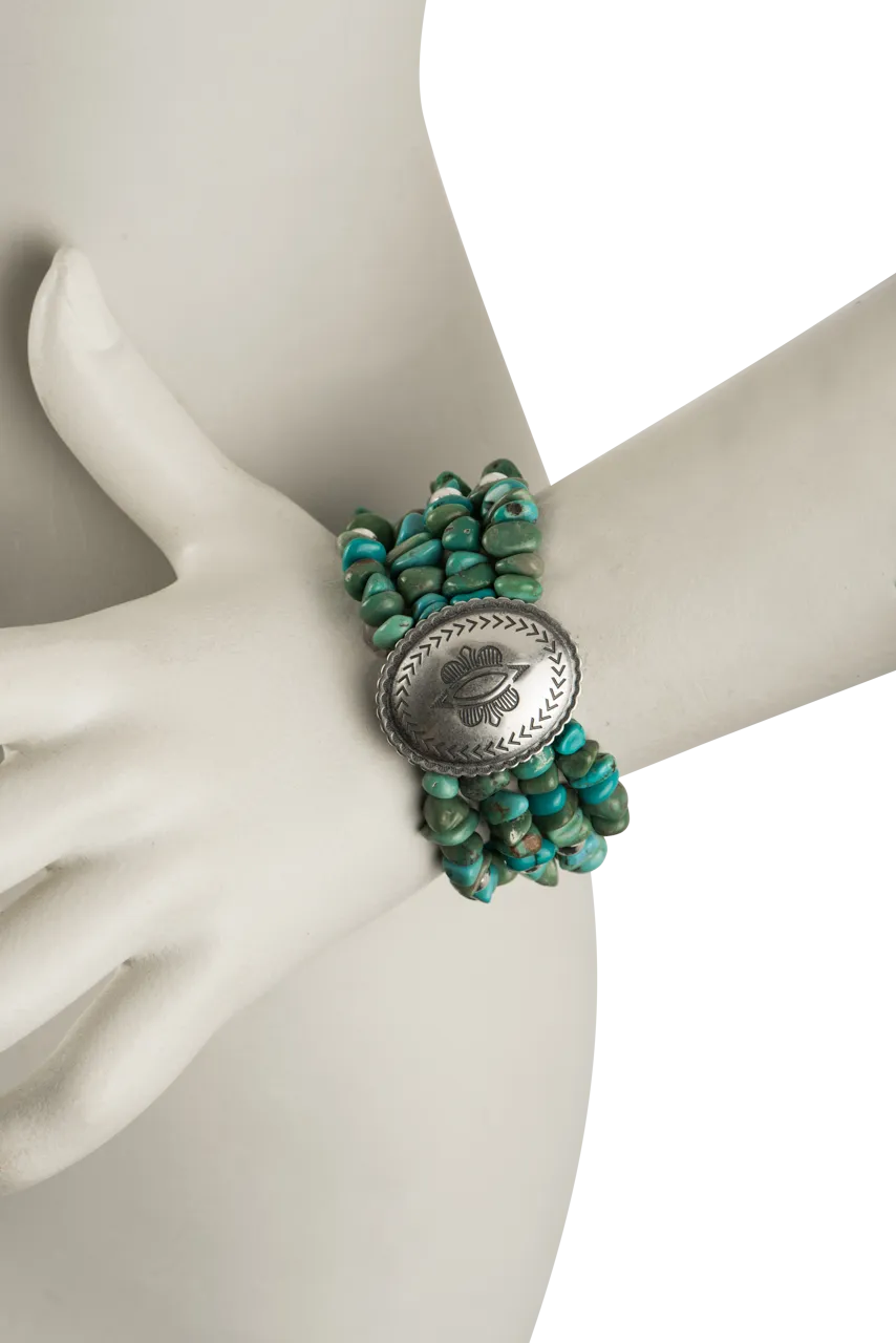 Paige Wallace Turquoise Concho Bracelet