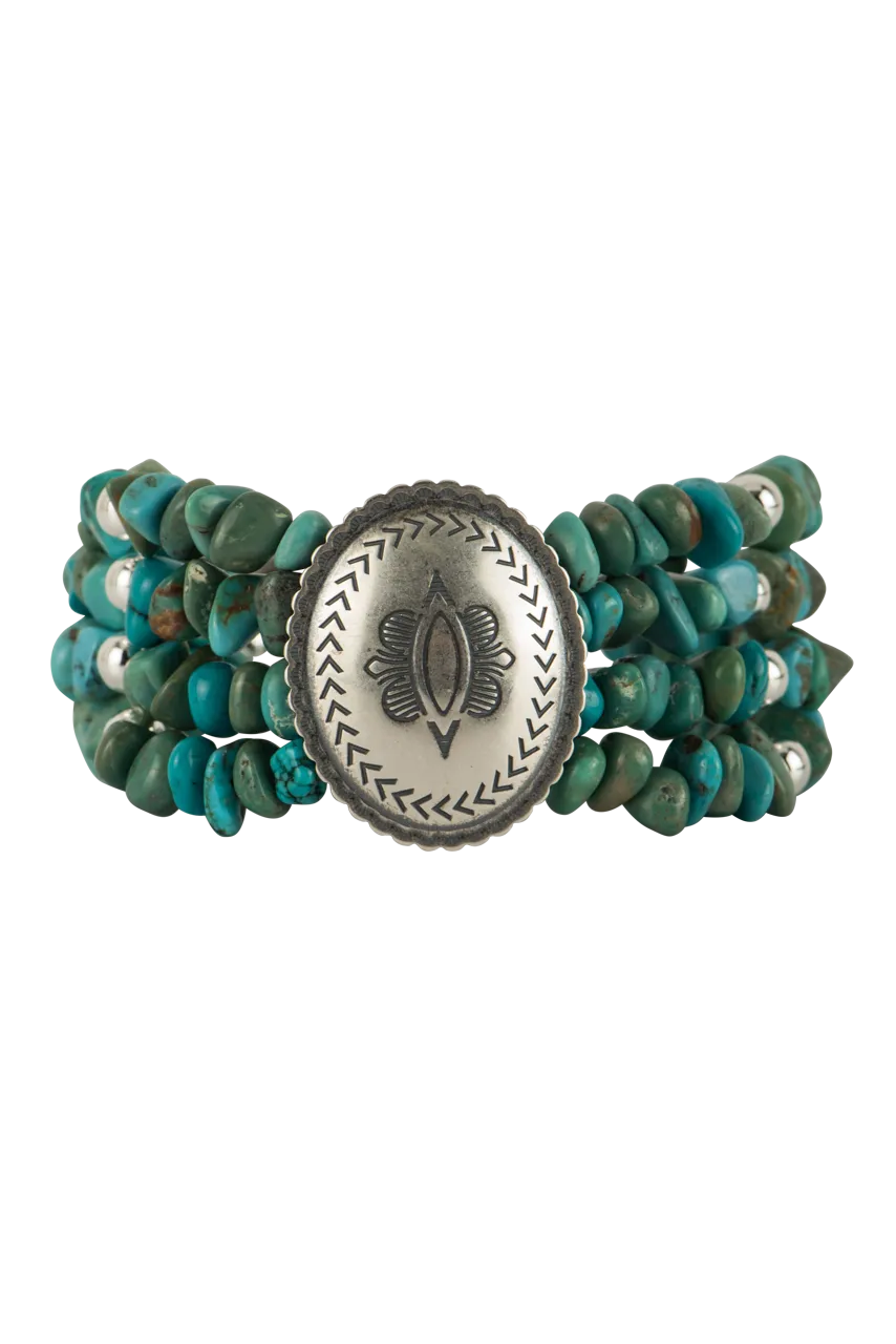 Paige Wallace Turquoise Concho Bracelet