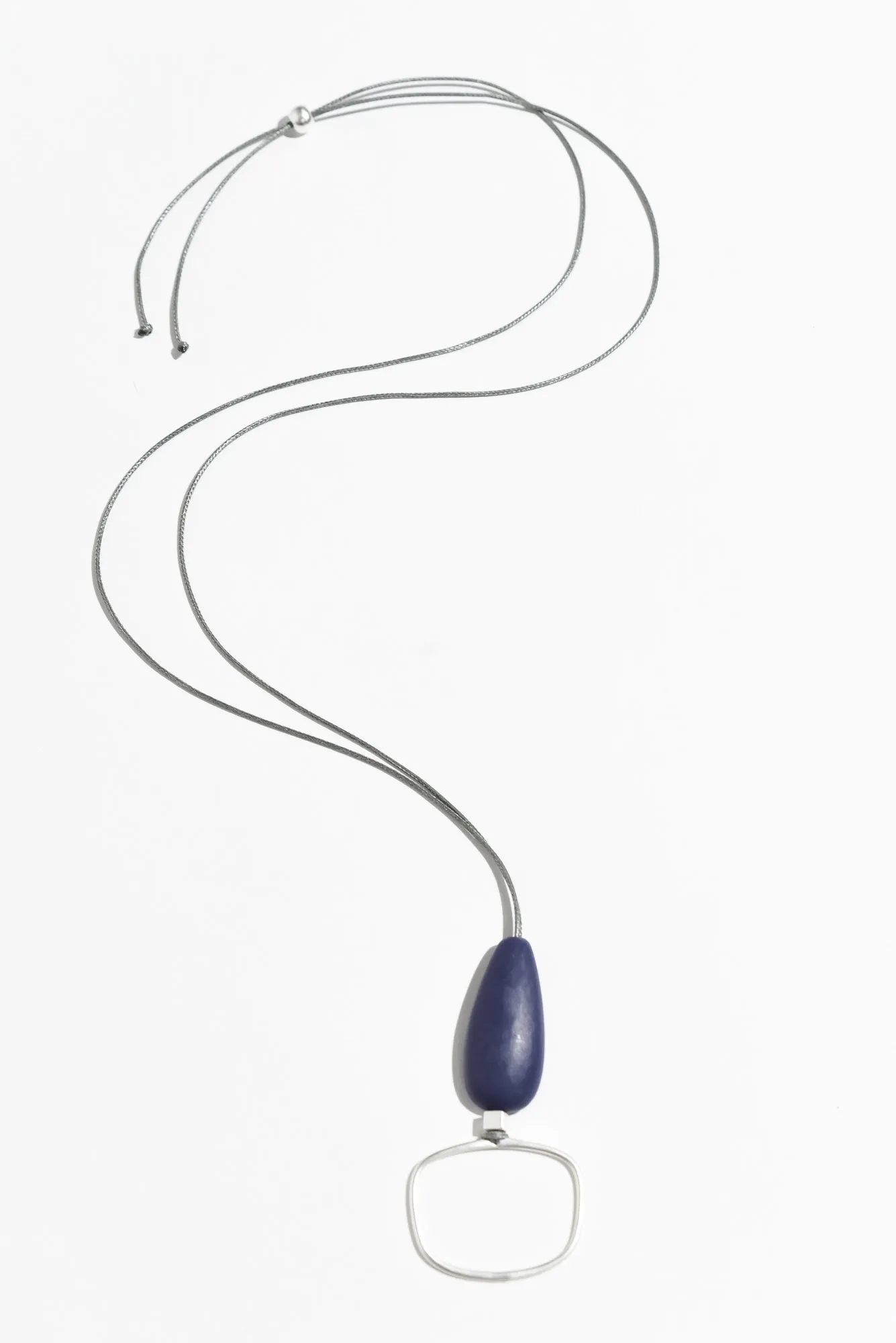 Pandora Navy Teardrop Pendant Necklace