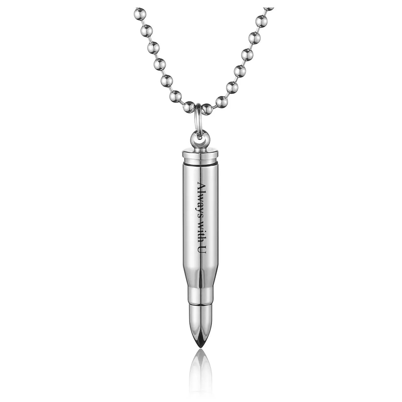 Personalized Bullet Pendant Urn Necklace for Ashes | Jovivi