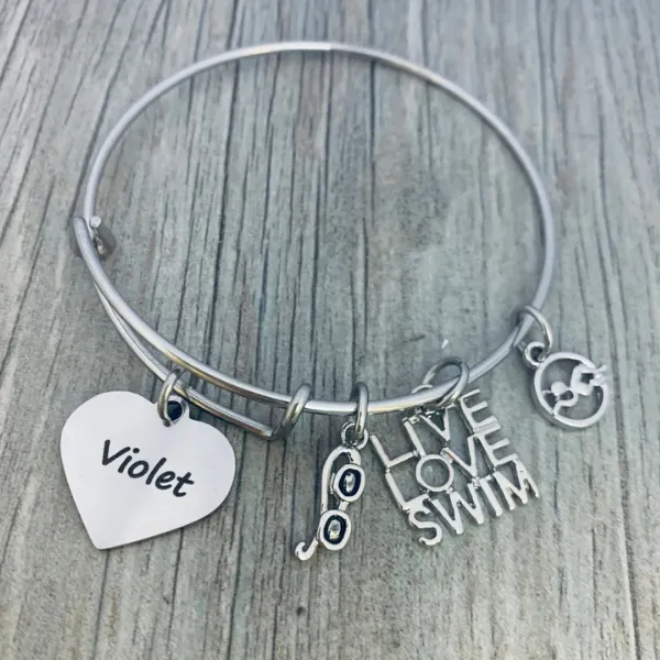 Personalized Engraved Swim Bracelet