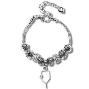 Pickleball Charm Beaded Bracelet