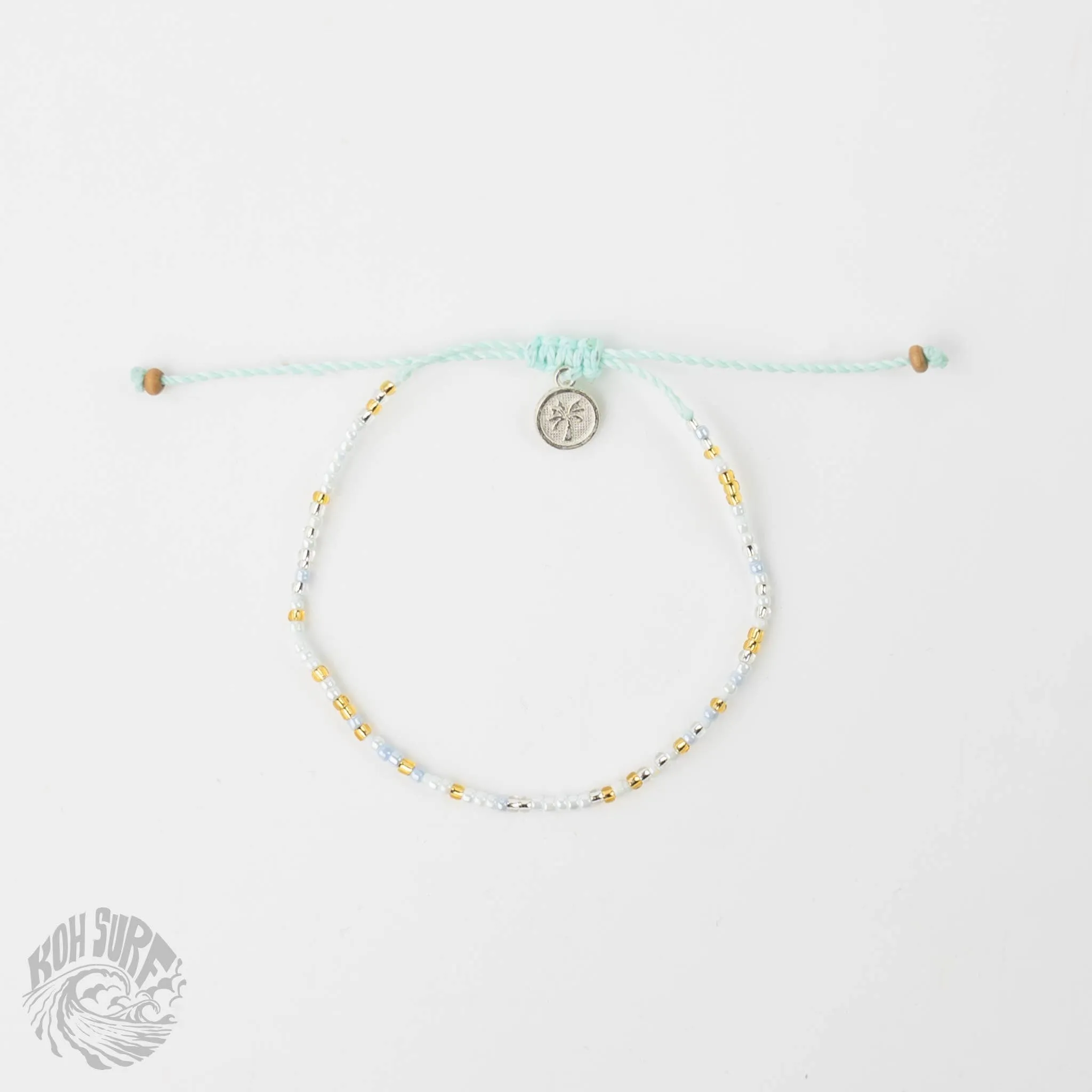 Pineapple Island -  Alila Dainty Beaded Bracelet, Surf Jewelry by Koh Surf: Black & Gold