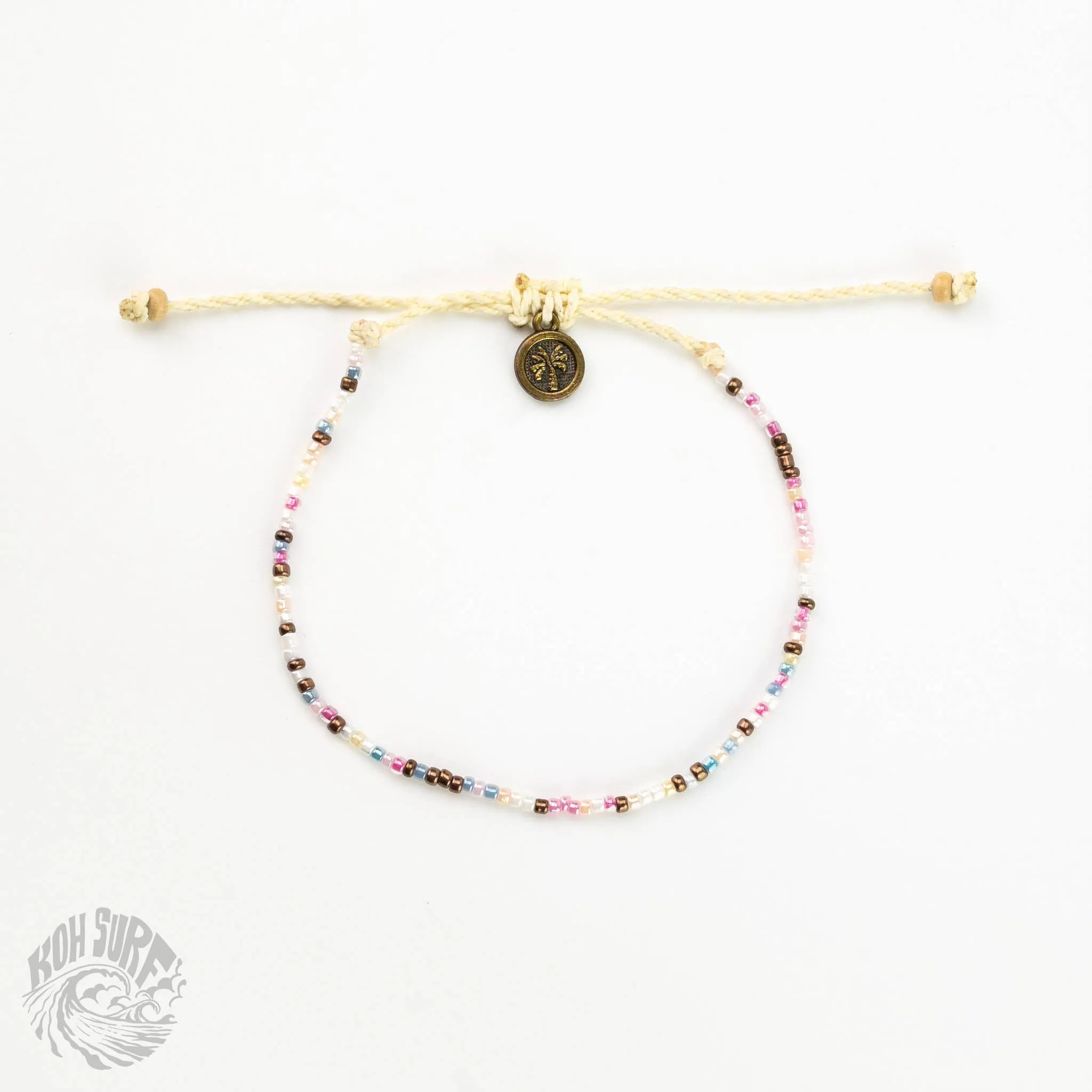 Pineapple Island -  Alila Dainty Beaded Bracelet, Surf Jewelry by Koh Surf: Black & Gold