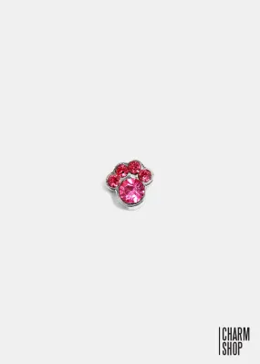 Rhinestone Paw Locket Charm