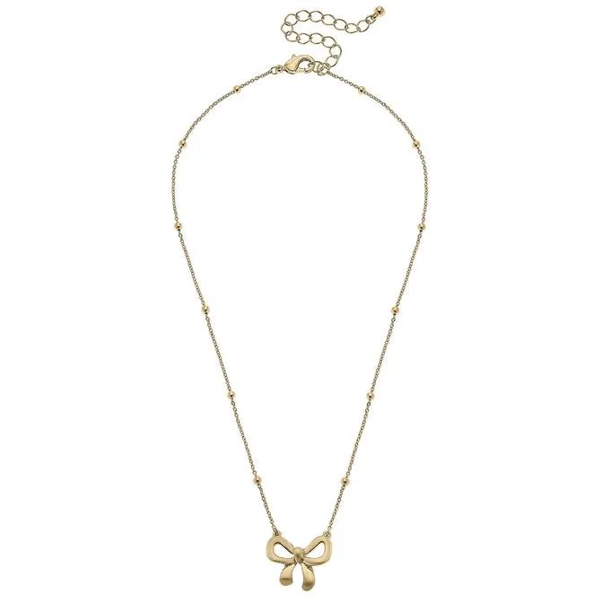 Rosalie Bow Pendant Necklace