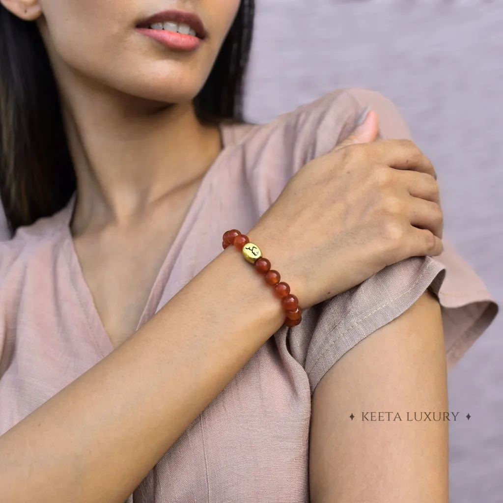 Sabr & Shukr - Carnelian and suleimani hakik bracelet