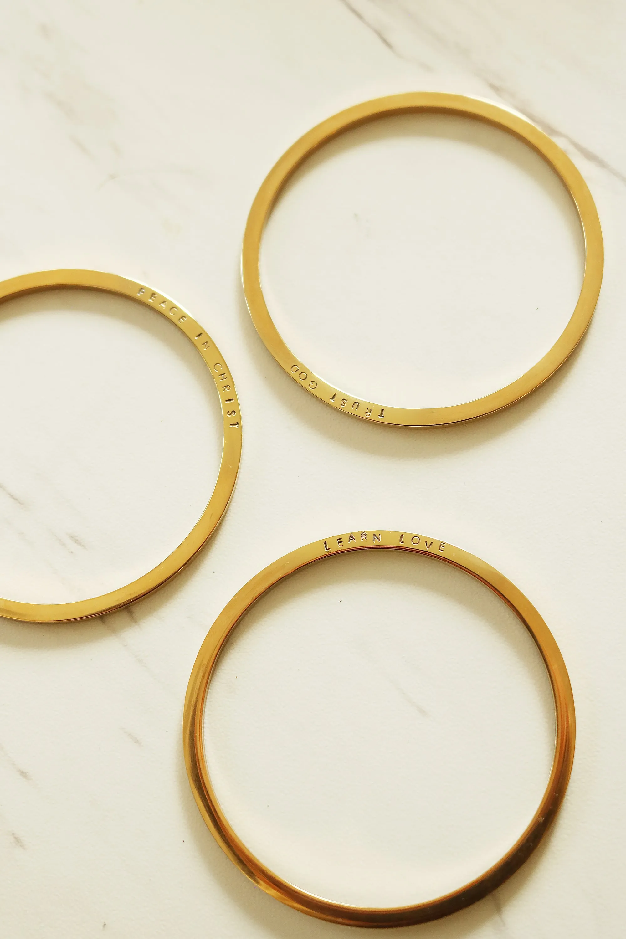 Script Gold Bangle