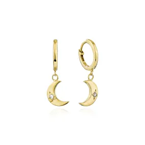 Selene Moonlight Mini Hoops - Gold