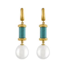 Short Laurel Tropaion Turquoise Earrings