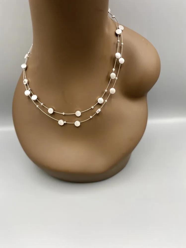 Sika 2-tier Bubble Illusion Necklace Earring Set