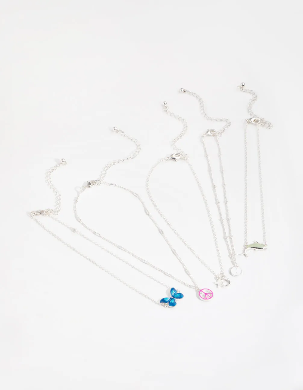 Silver Butterfly Choker 6-Pack