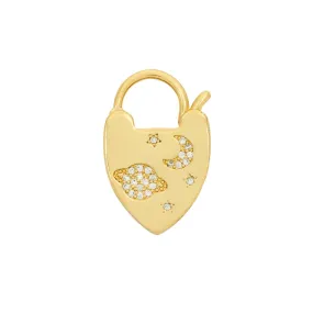 Sky Locket Charm Gold