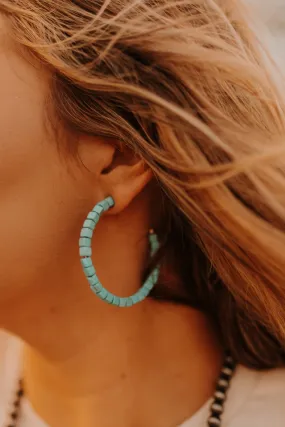 Stacked Turquoise Hoop Earrings