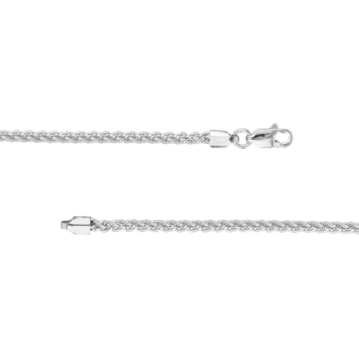 Sterling Silver 2.25mm Wheat Chain with Lobster Lock