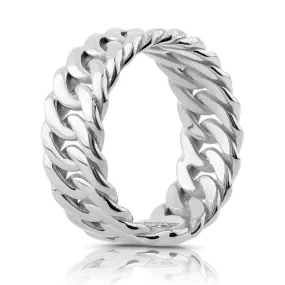 Sterling Silver Cuban Ring