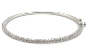 Sterling Silver Cz Bangle