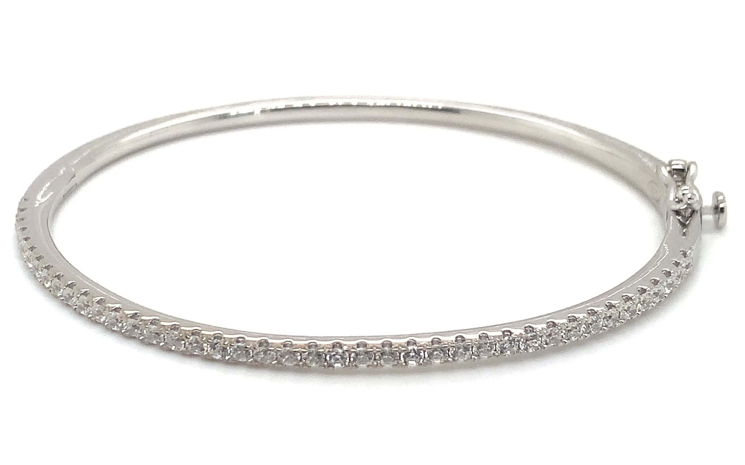 Sterling Silver Cz Bangle