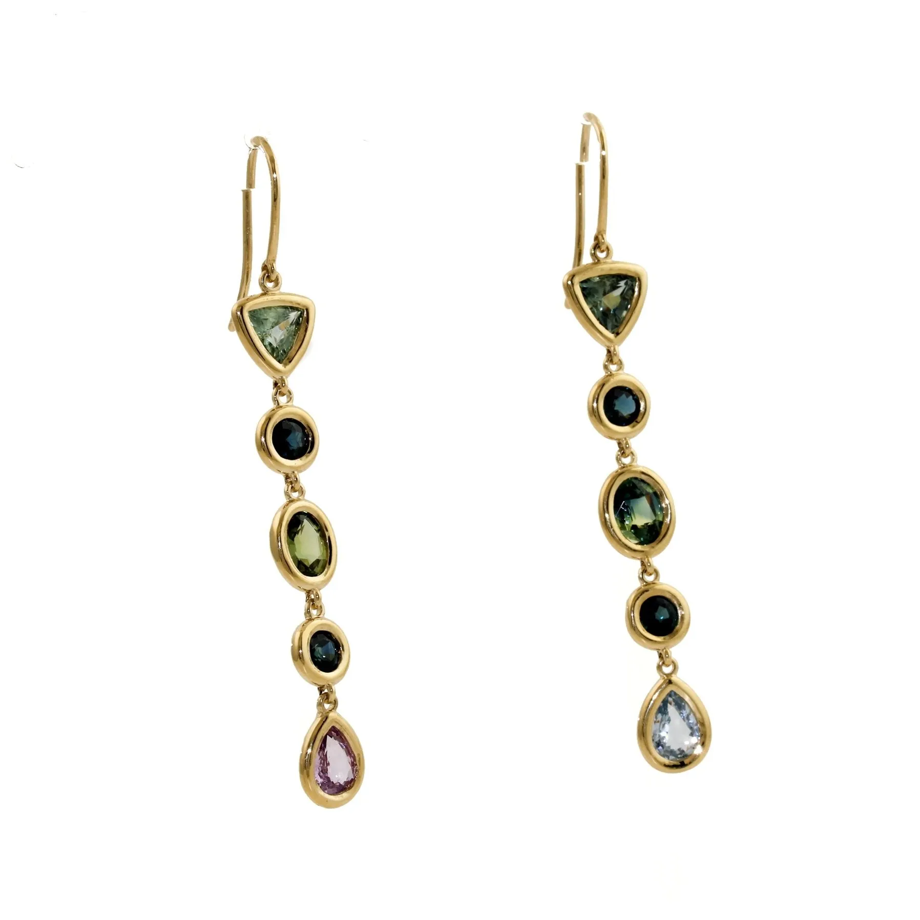 The Estelle Sapphire Earrings x 14K