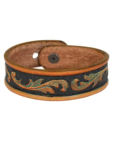 Tooled Leather Bracelet