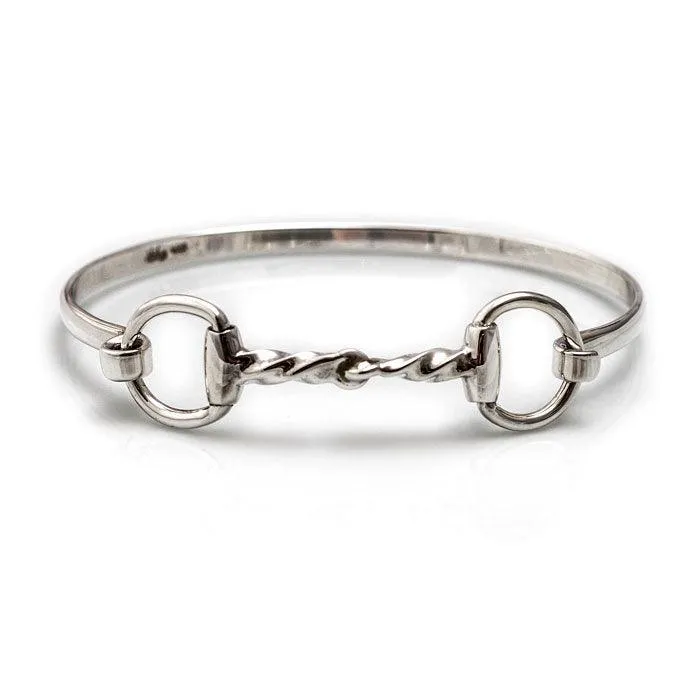 Twisted Snaffle Horse Bit Bangle Bracelet