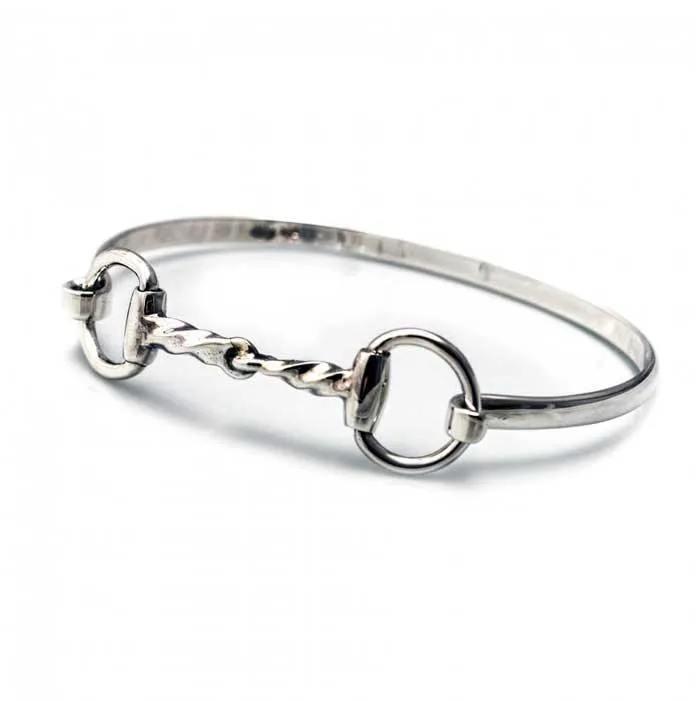 Twisted Snaffle Horse Bit Bangle Bracelet