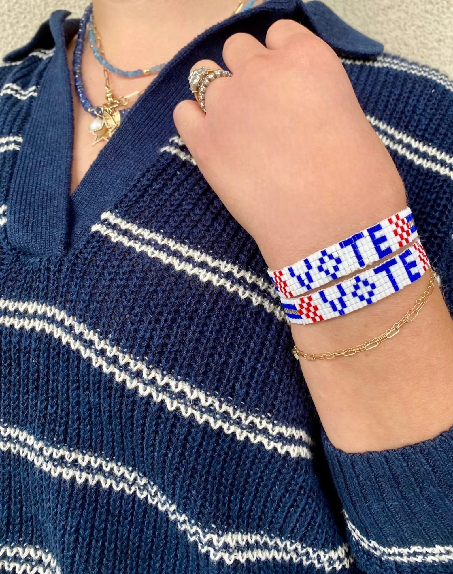 Vote Beaded Bracelet